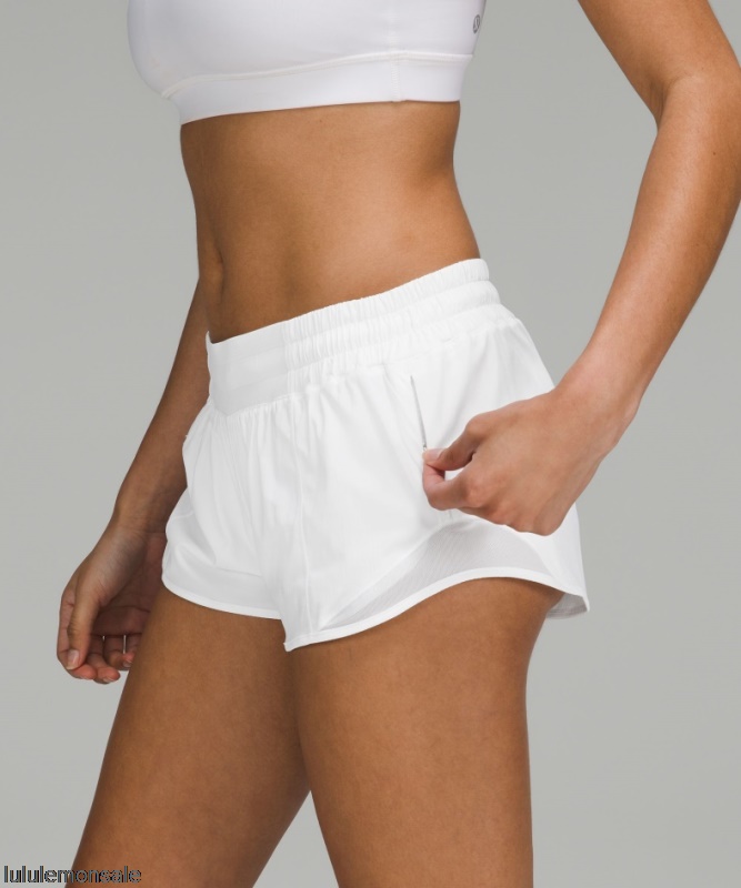 Lululemon Damen DELULU336 | Hotty Hot Low-Rise Lined Short 25 White